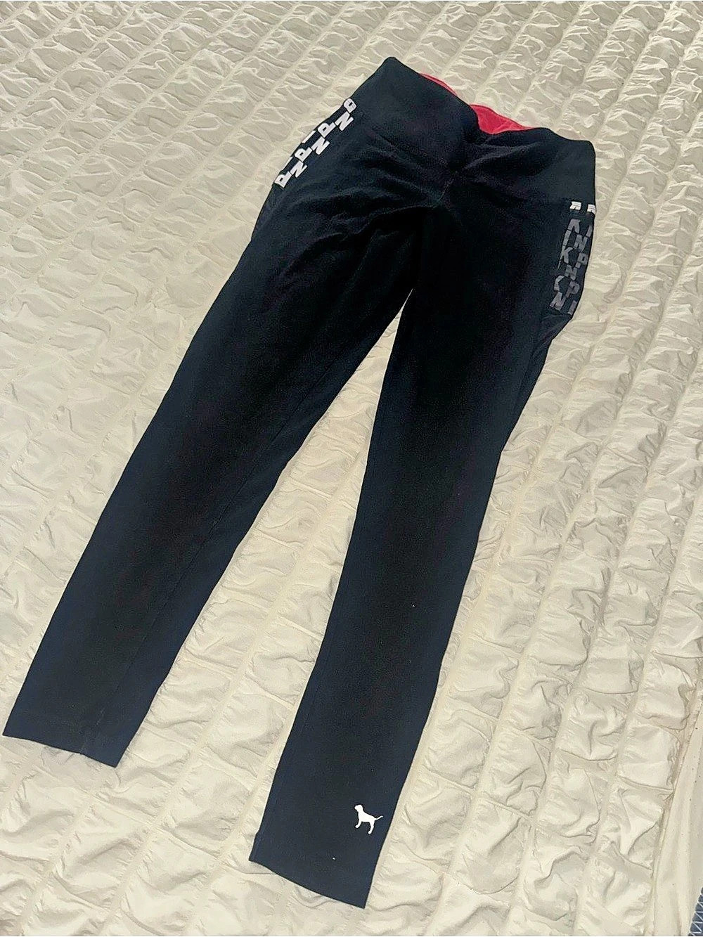 PINK Black Printed Athletic Leggings